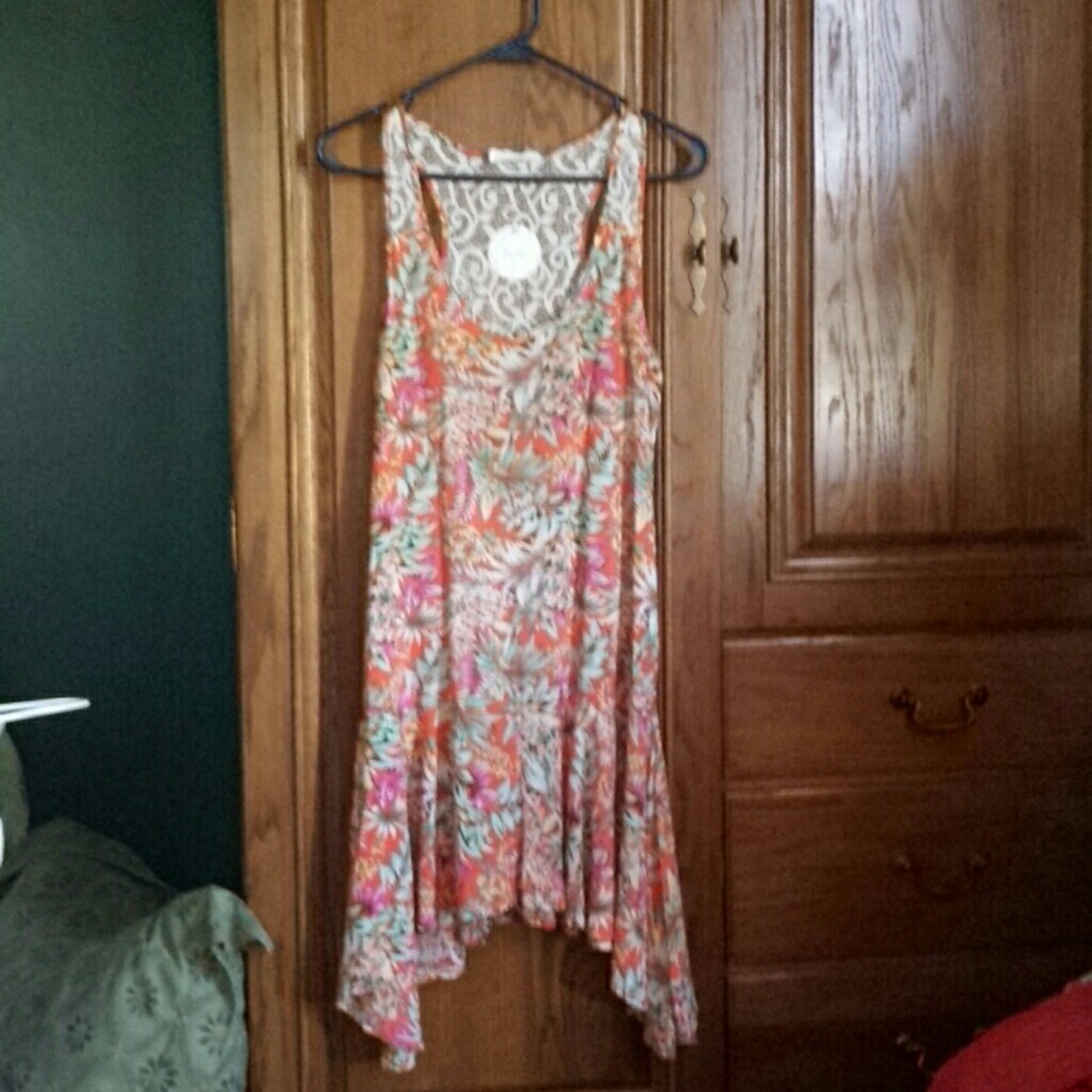 Hi lo tunic dress by En Creme S nwt